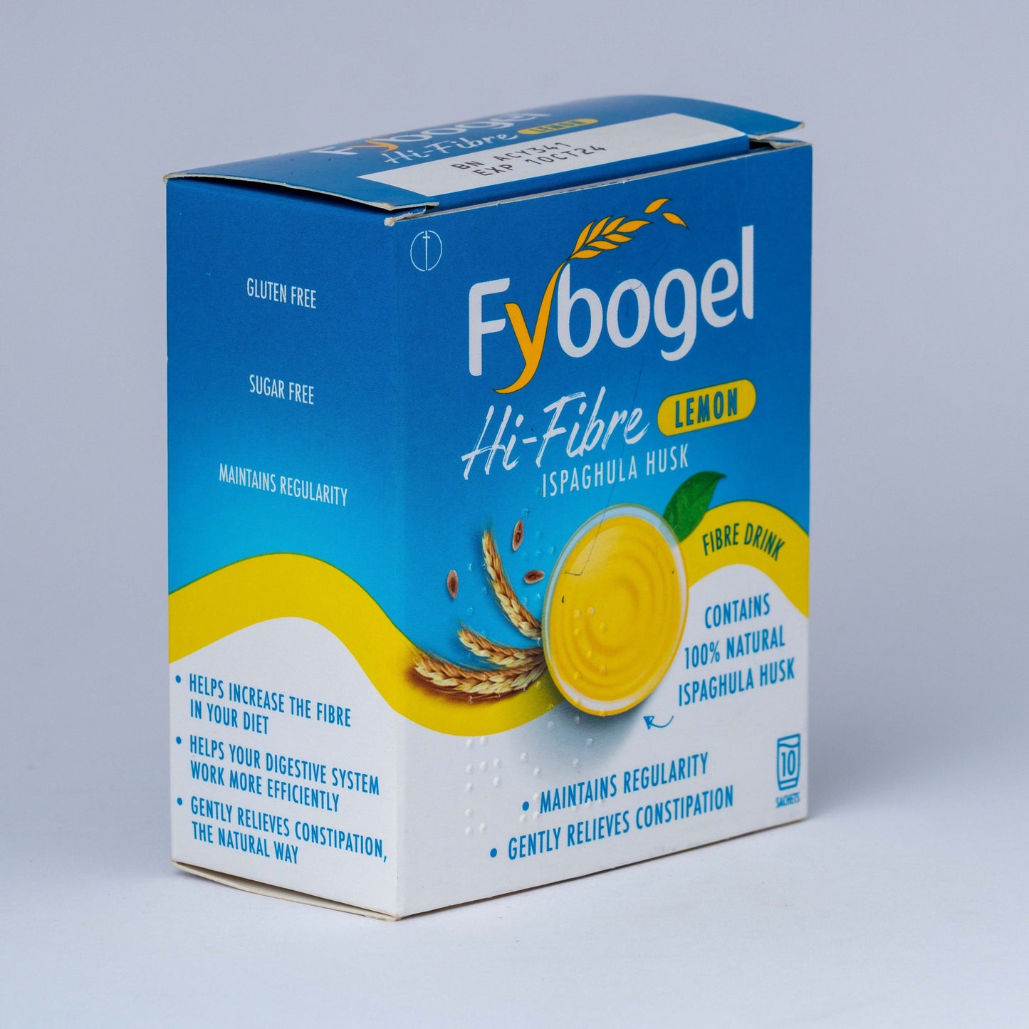 ISPAGHULA HUSK (FYBOGEL) LEMON SACHETS 10'S