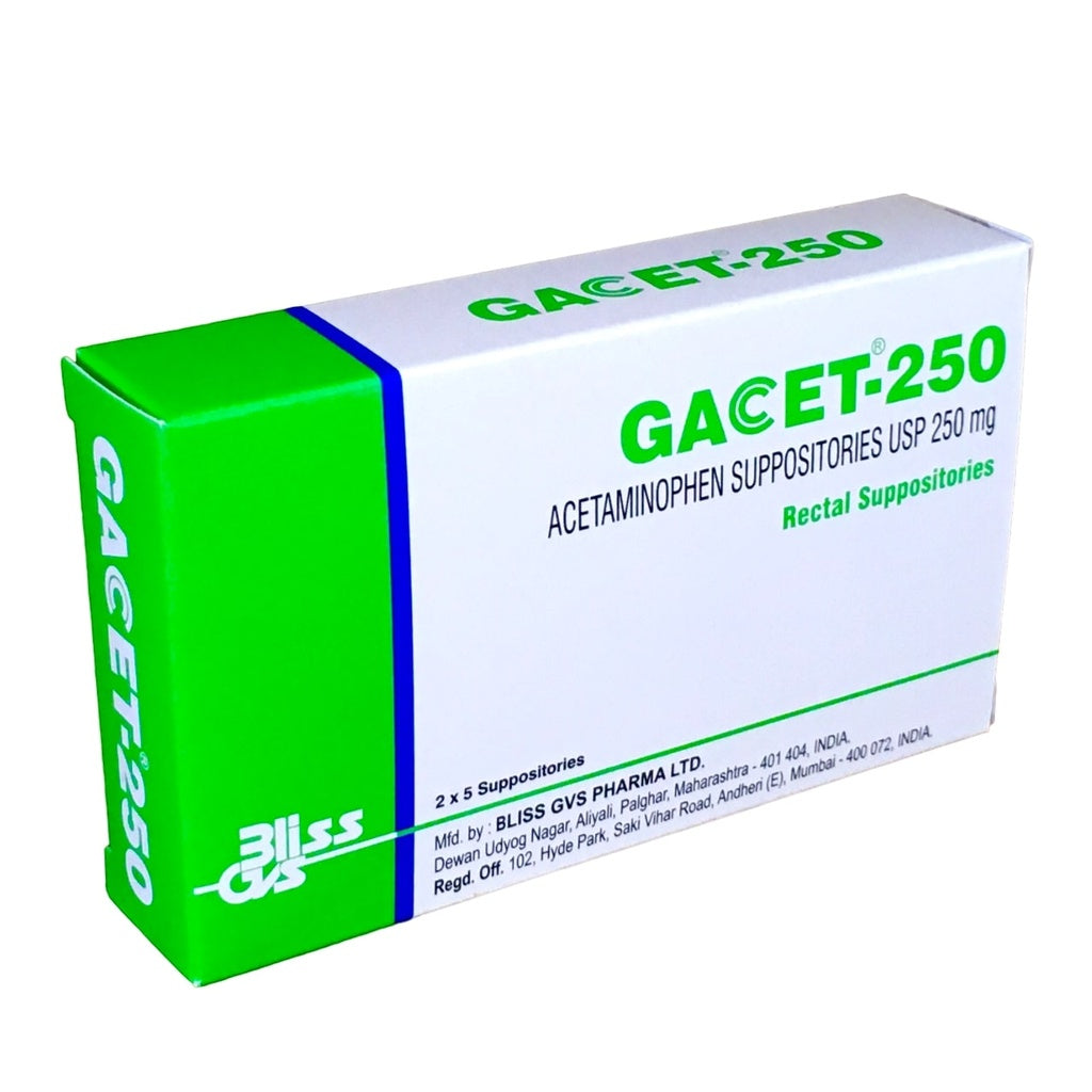 GACET 250MG SUPP (PARA)