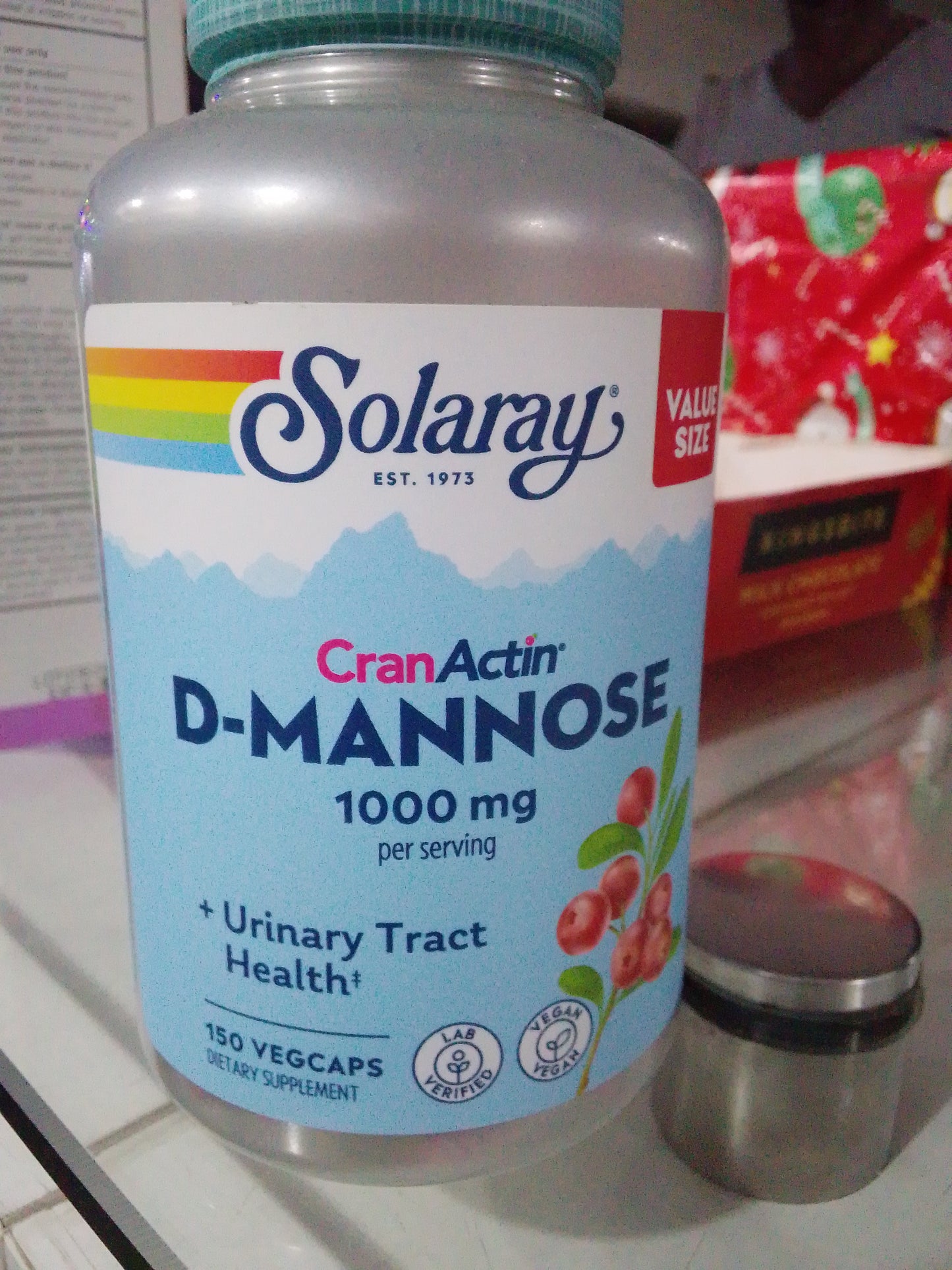 Solaray cranberry + D-mannose 1000mg capsules