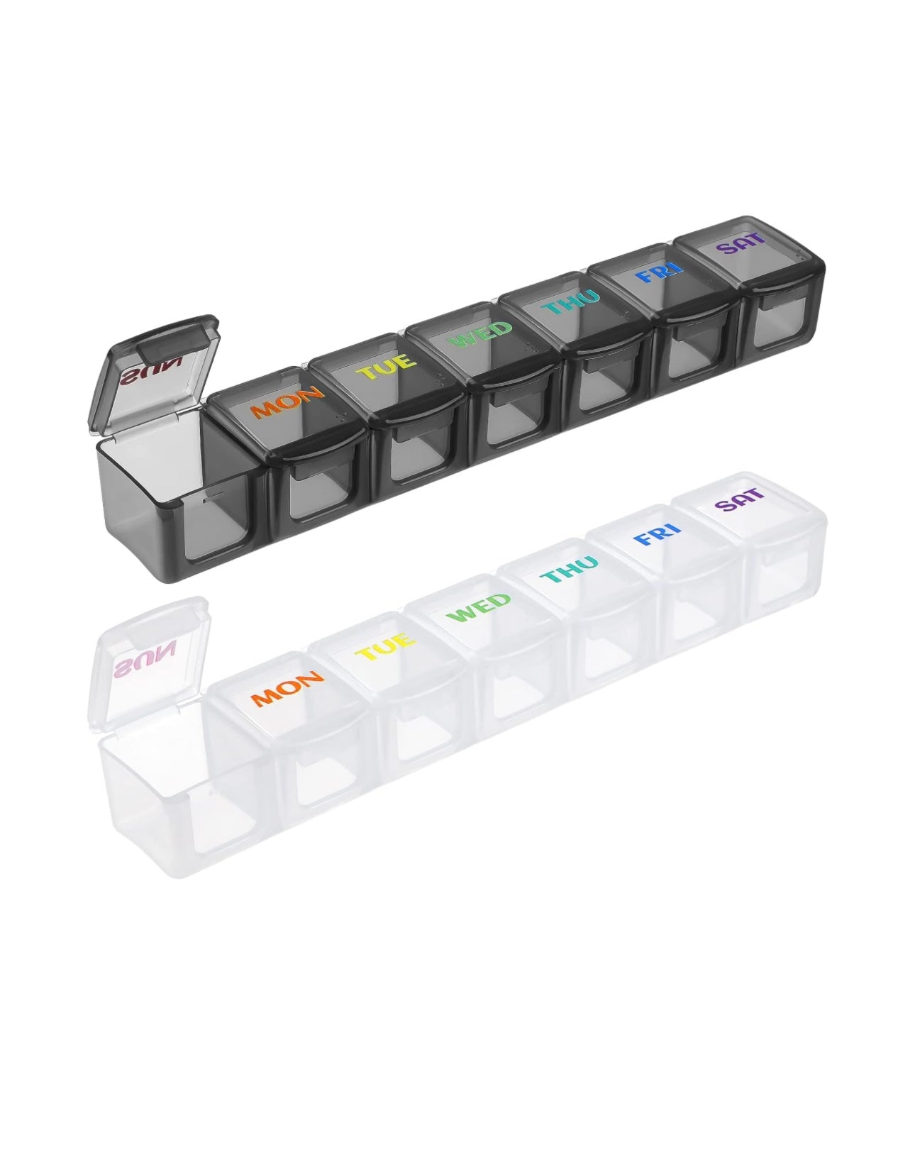 Weekly pill organiser Black/White (Double)