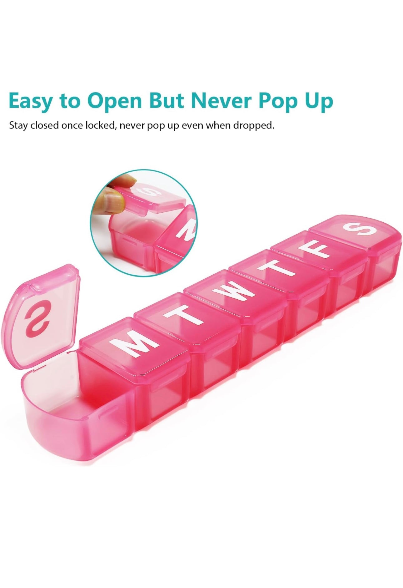 MOLN XL weekly pill organiser (pink)