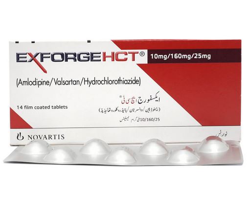 EXFORGE HCT 10MG/160MG/25MG TABS 28S