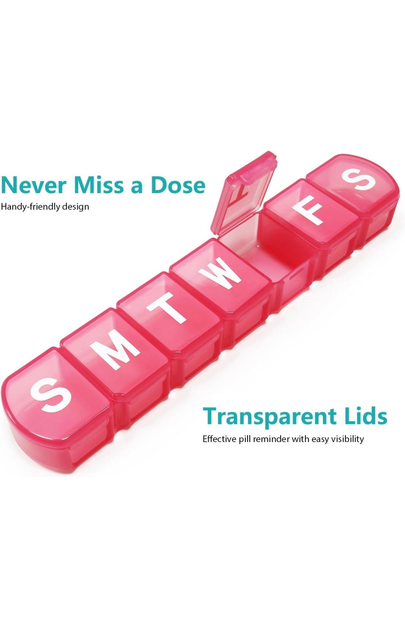 MOLN XL weekly pill organiser (pink)