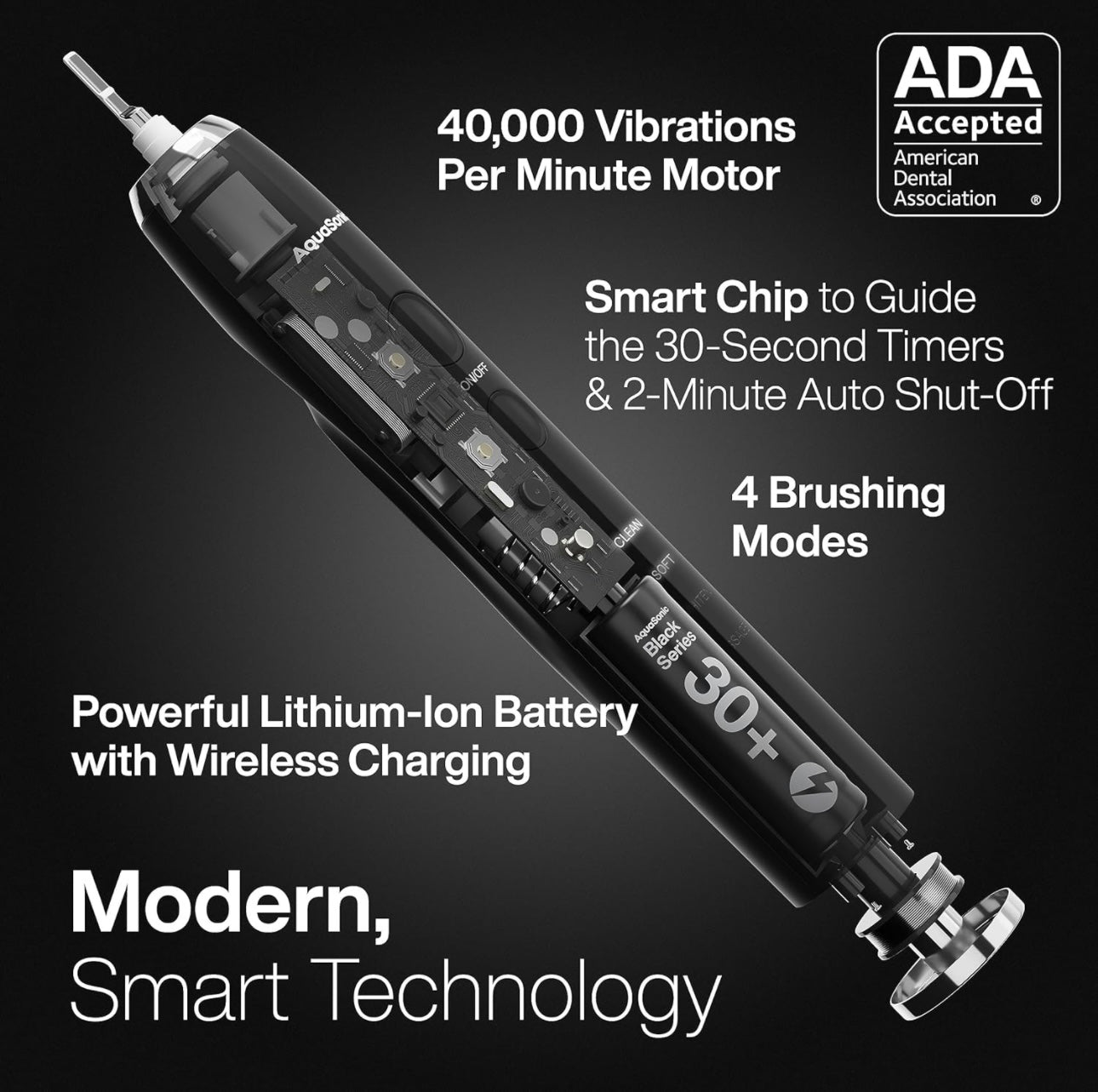 Aquasonic Black Series Ultra Electric Toothbrush