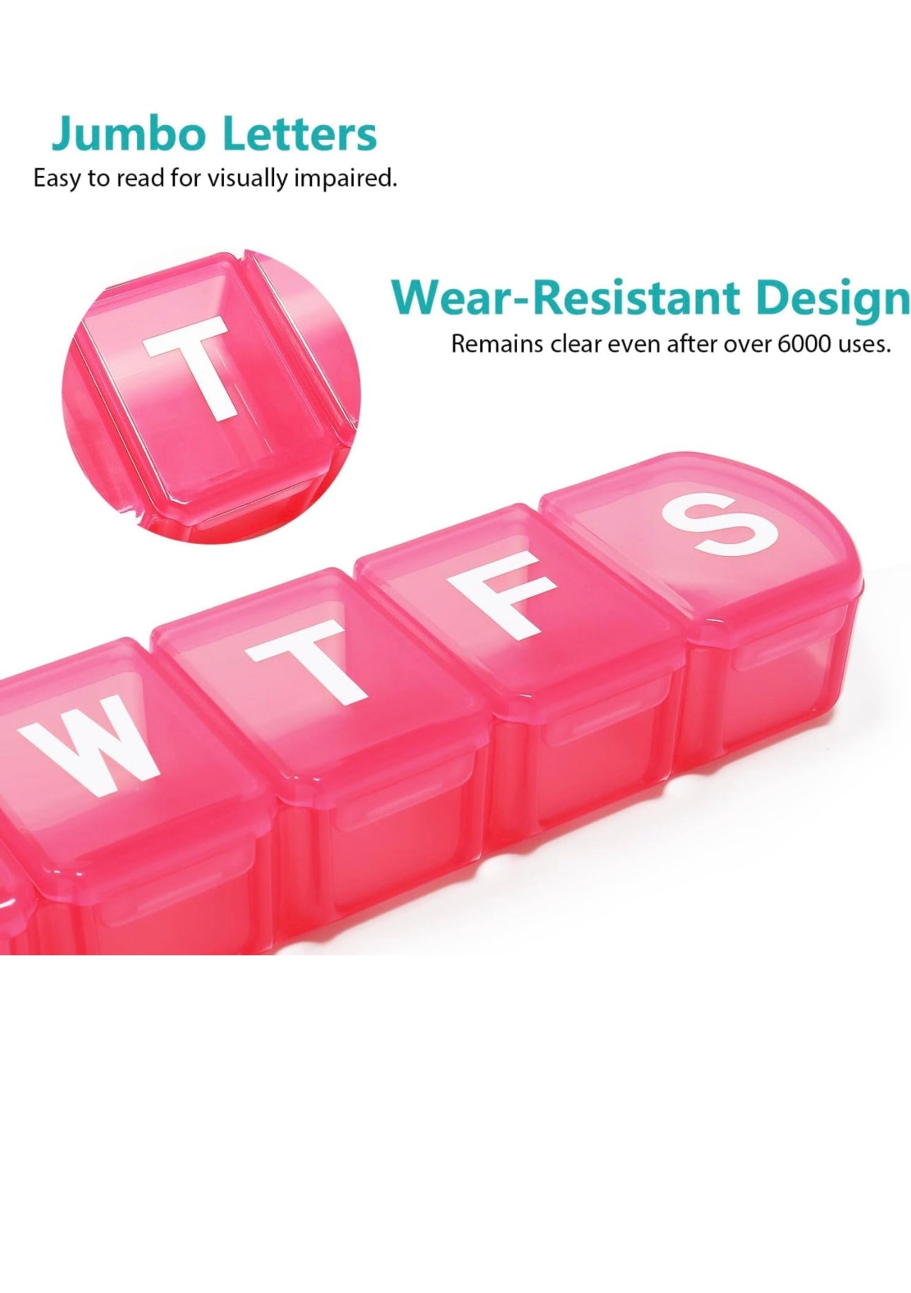 MOLN XL weekly pill organiser (pink)