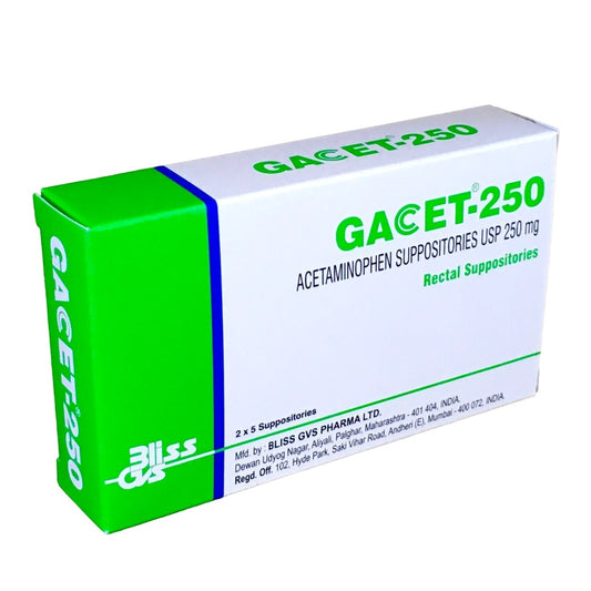 GACET 250MG SUPP (PARA)