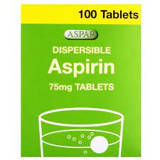 DISPERSIBLE ASPIRIN 75MG TABS