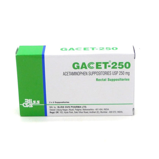 GACET 250MG SUPP (PARA)