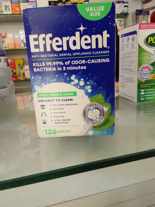EFFERDENT DENTAL APPLIANCE CLEANSER TABS 126s