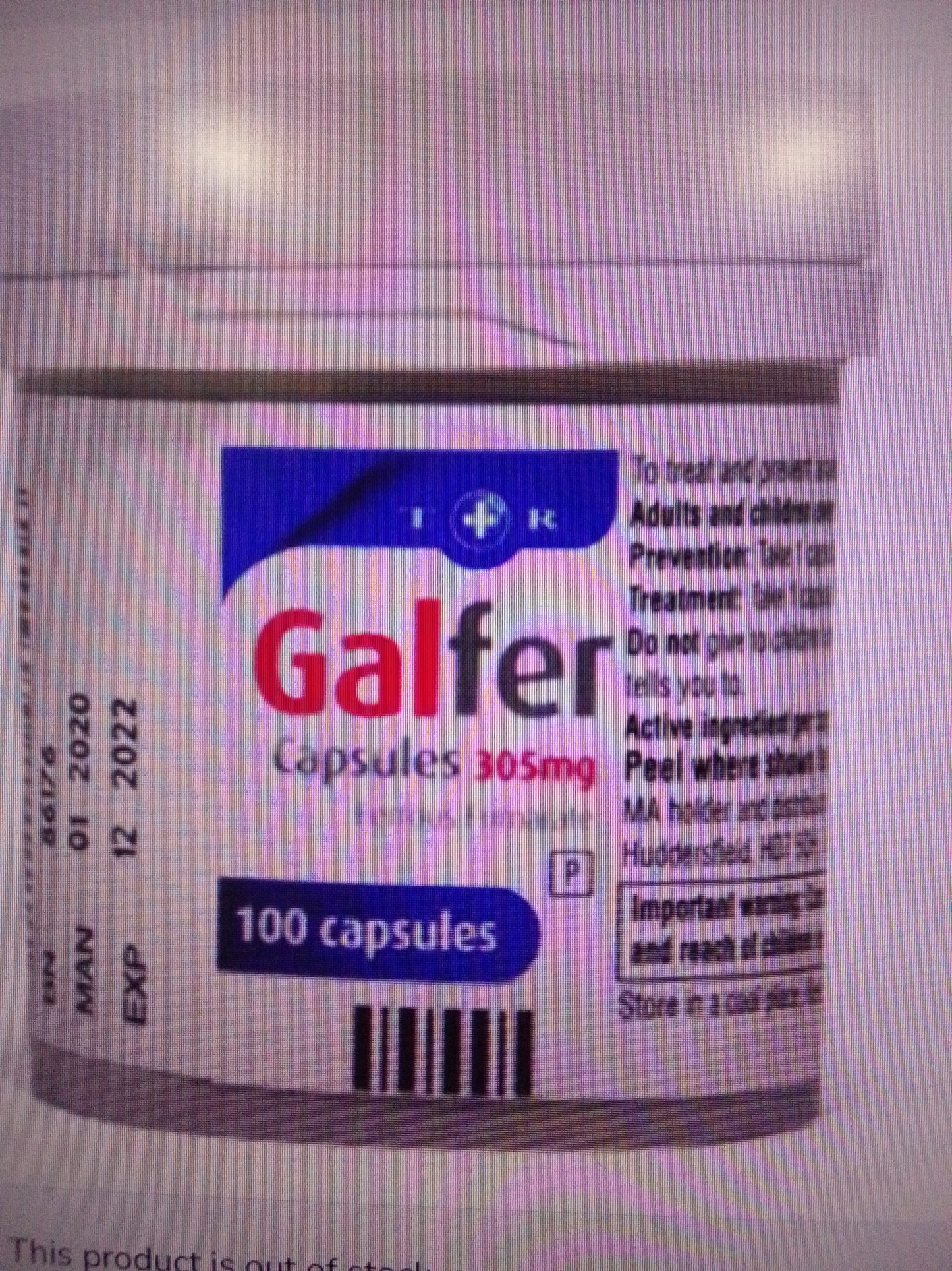 Galfer capsules (ferrous fumarate)